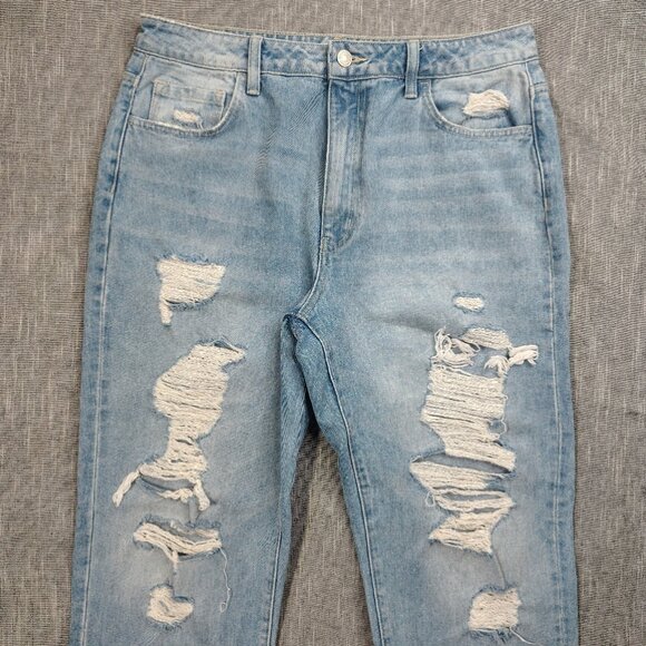 Flying Monkey Jeans Womens Size 30 Blue Best Part Super High Rise Rigid Straight - Picture 2 of 12